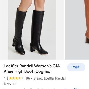 black knee high boot loeffler randal gia boot